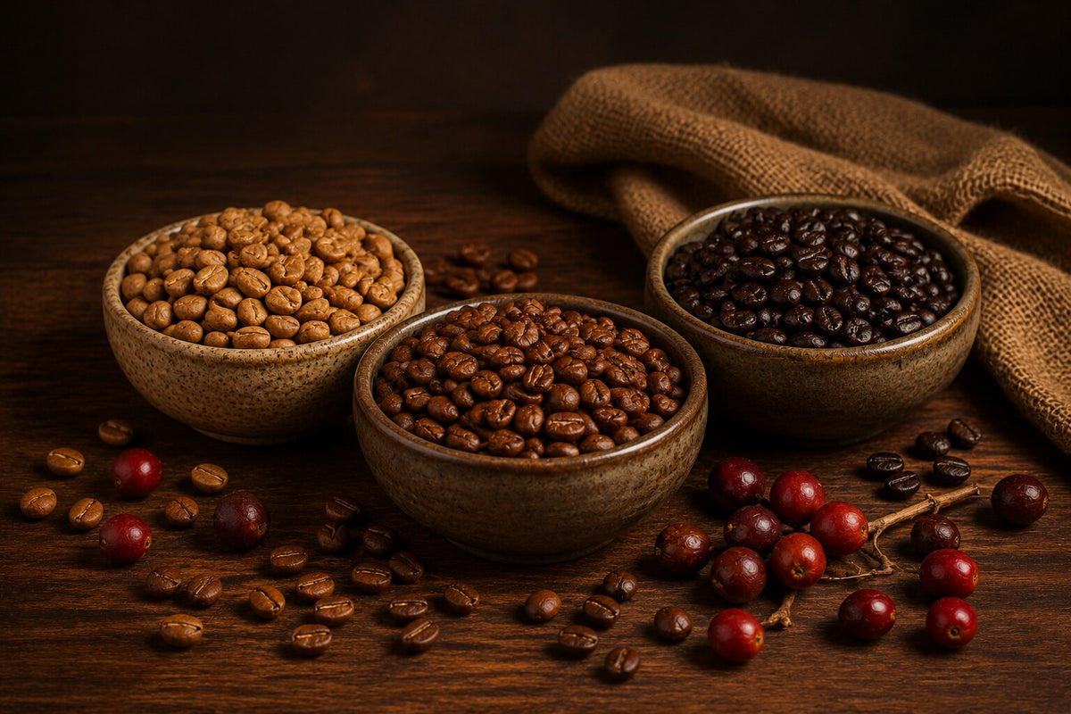 Barakat single-origin coffee in light, medium and dark roasts