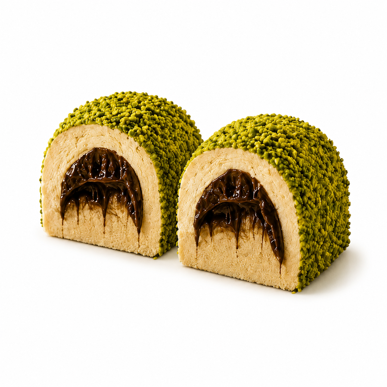 Pistachio Coated Chocolate Sliced Halva product image