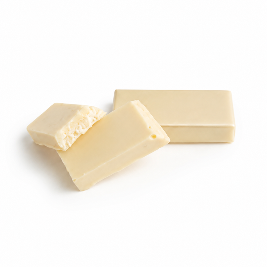 White chocolate with crunch chocolate product