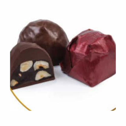 Dark Chocolate with Pralines& Cracked Hazelnut chocolate product