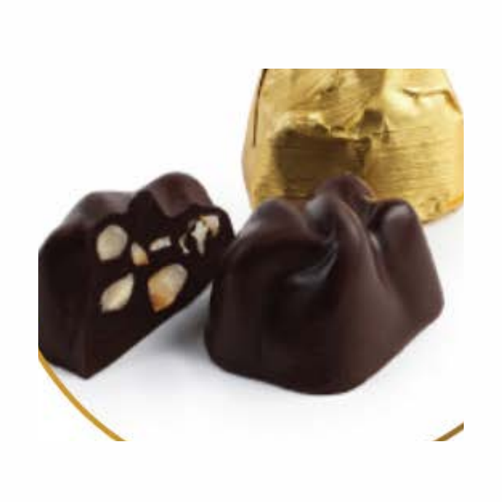 Dark Chocolate with Pralines& Cracked Hazelnut chocolate product