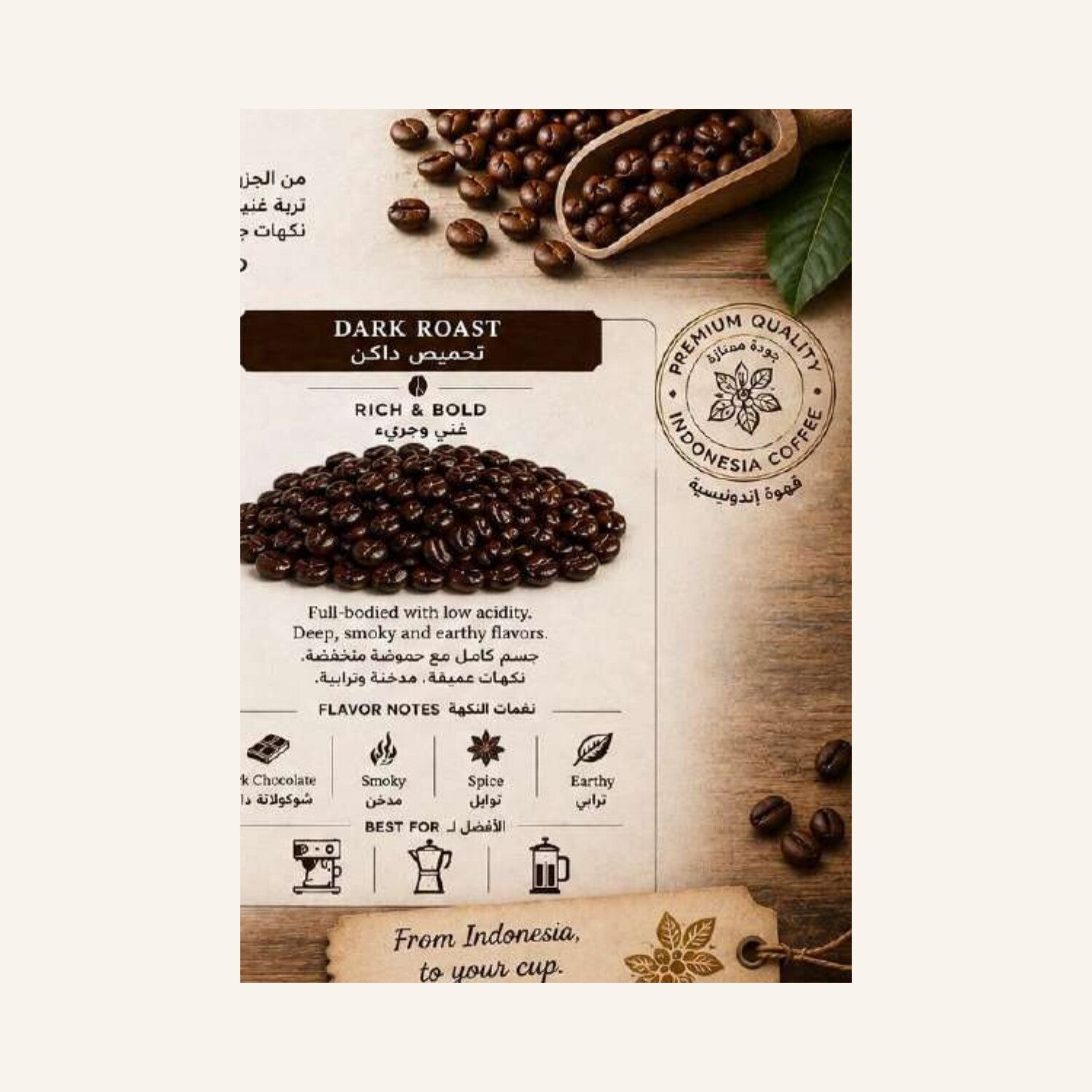 Indonesia Coffee Beans - Dark Roast